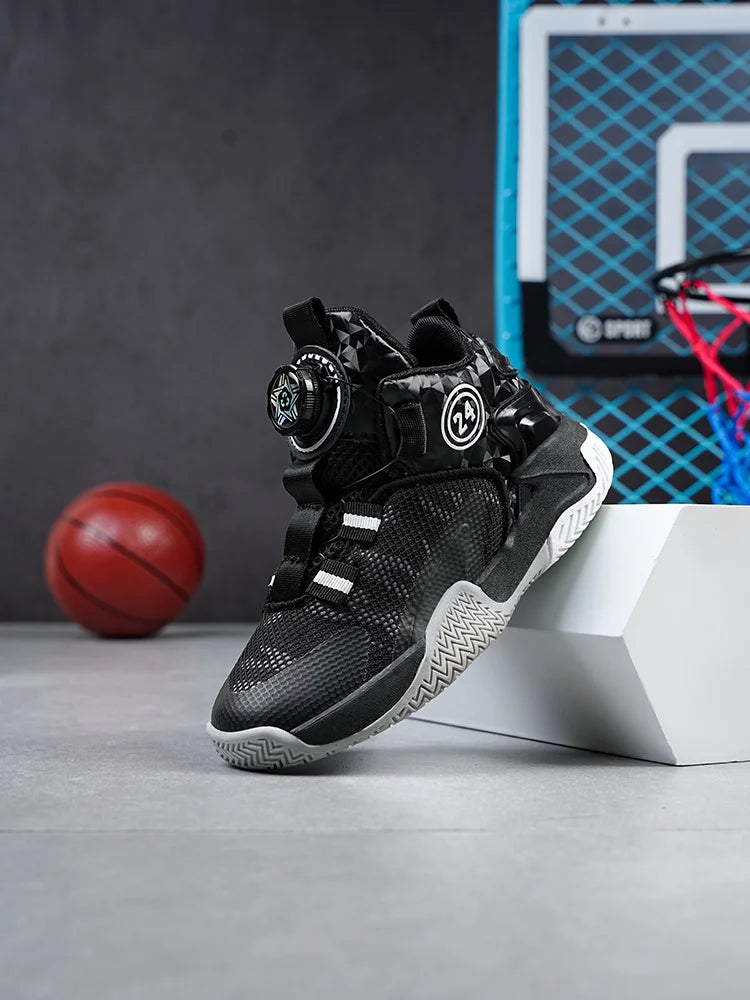 New High-Quality Breathable and Fashionable Casual Basketball Shoes for Children and Boys