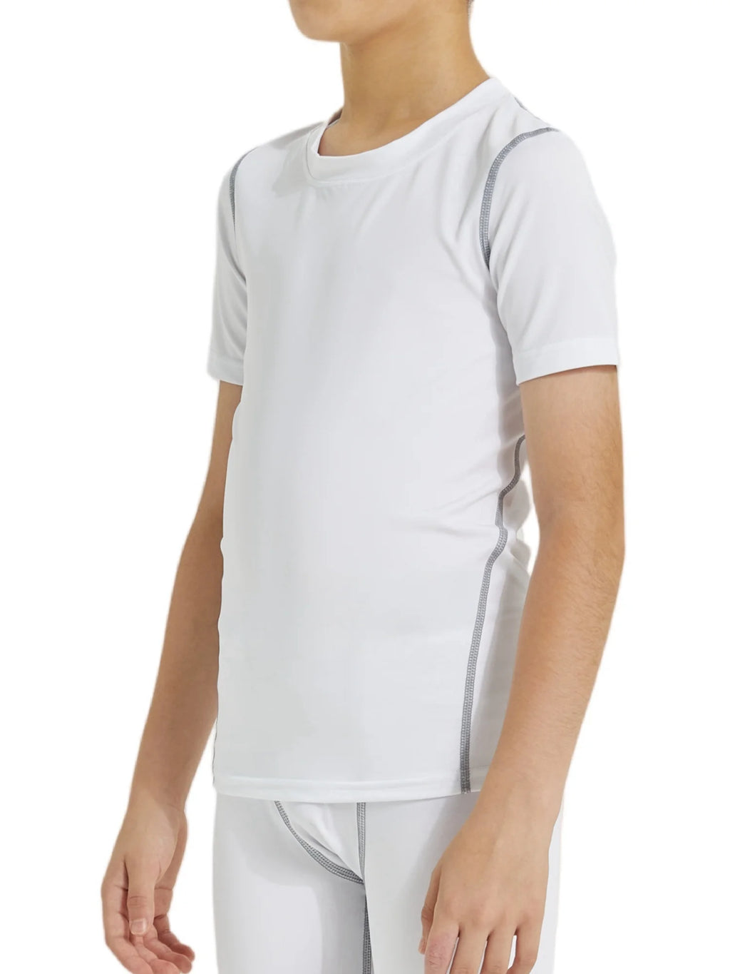 Kids Boy's Quick Dry Compression Shirts Short Sleeve Sports Undershirts Base Layer Tee Tops for Active Children