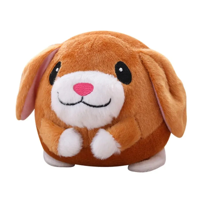 Pet Electronic Toy Cat Ball Pet Bouncing Jump Ball Music Vibration Bite Puppy Ball Interactive Dog Chewing Moving PlushDoll Toy