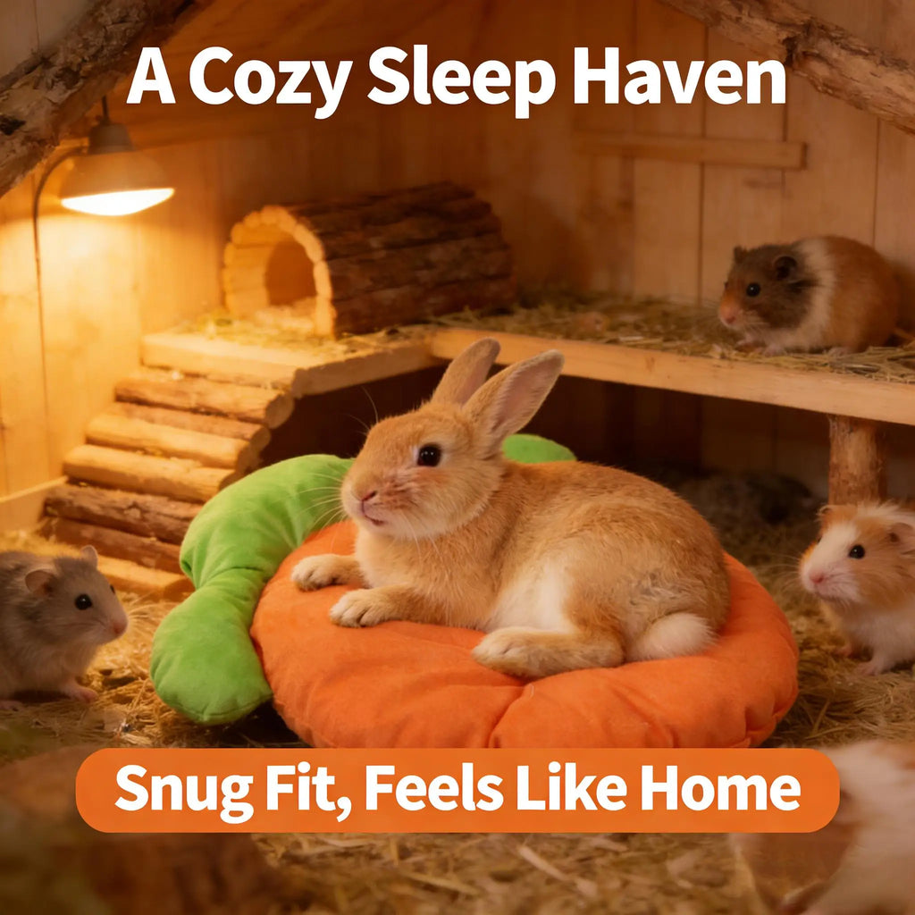 Carrot-shaped Small Bed – Guinea Pig Sofa/Cage Mat, Warm and Comfortable Bedding,Suitable for Rabbits,Guinea Pigs,and Other Pets