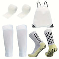 4-Piece Football Equipment Set, Non-Slip Socks, Sock Covers, Bag, Bandages
