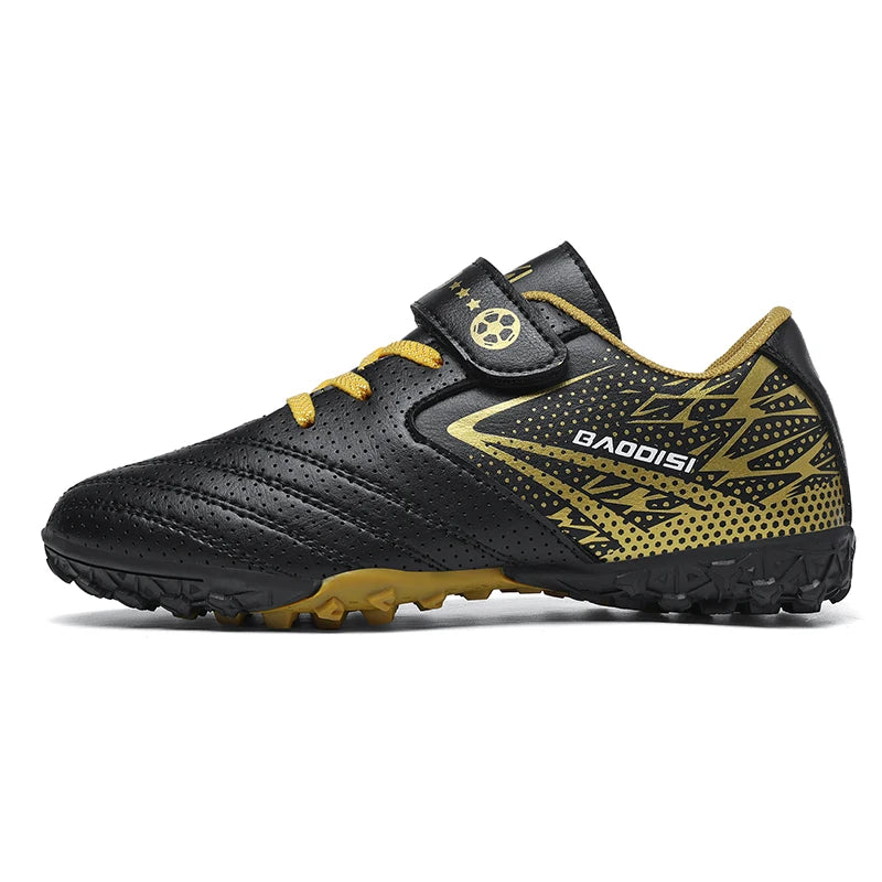 New Children Soccer Shoes Sports Society Field Boy Football Boots Futsal Fast Indoor Sneaker Original Ankle Football Boot Cleats