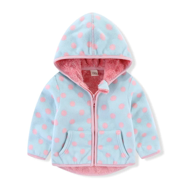 Boys Girls Autumn Winter Hooded Jacket Toddler Long Sleeve Zipper Outwear with Print Costume Baby Clothing New Arrivals