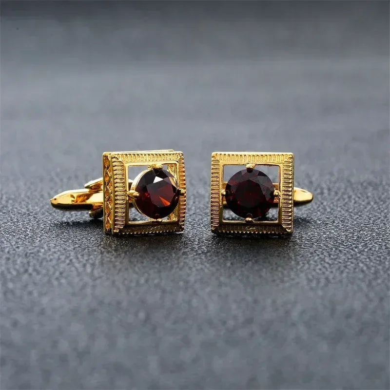 Zircon Cufflinks for Men High-end Crystal French Shirts Accessories Business Banquets Wedding Cuff Links Men's Jewelry Gifts