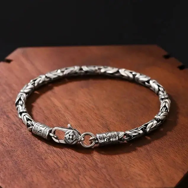 New Bracelet Men's Vajra 925 Thai Silve Retro Doing Old Trend Personality Neutral High Jewelry