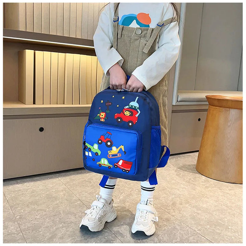 MILANCEL New Children Boys Cartoon Bag Kids Cute Kindergarten Car Backpack Girls 2 Colors Shoulders Bag