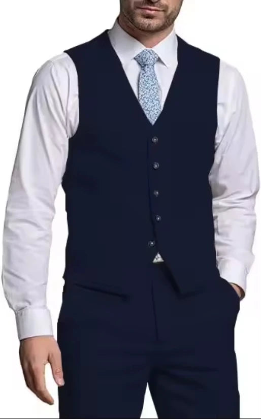 Suits for Men 2 Pieces Vest and Pants Set Gentleman Classic Suit for Men Tuxedo Suit for Men for Wedding Summer Beach