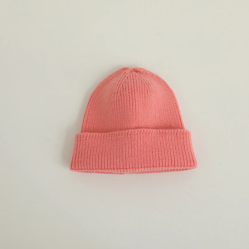 Candy Color Kids Hat For Girls Boys Autumn Winter Baby Beanie Kids Cap Elastic Warm Knitted Children Hats Solid Color Baby Hat