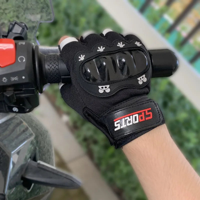 Children's Sports Gloves Cycling Hard-Shell Safety Boy Girl Non-slip Scooter Fall Protection Balance Bike Kids Gloves Ages 5-12