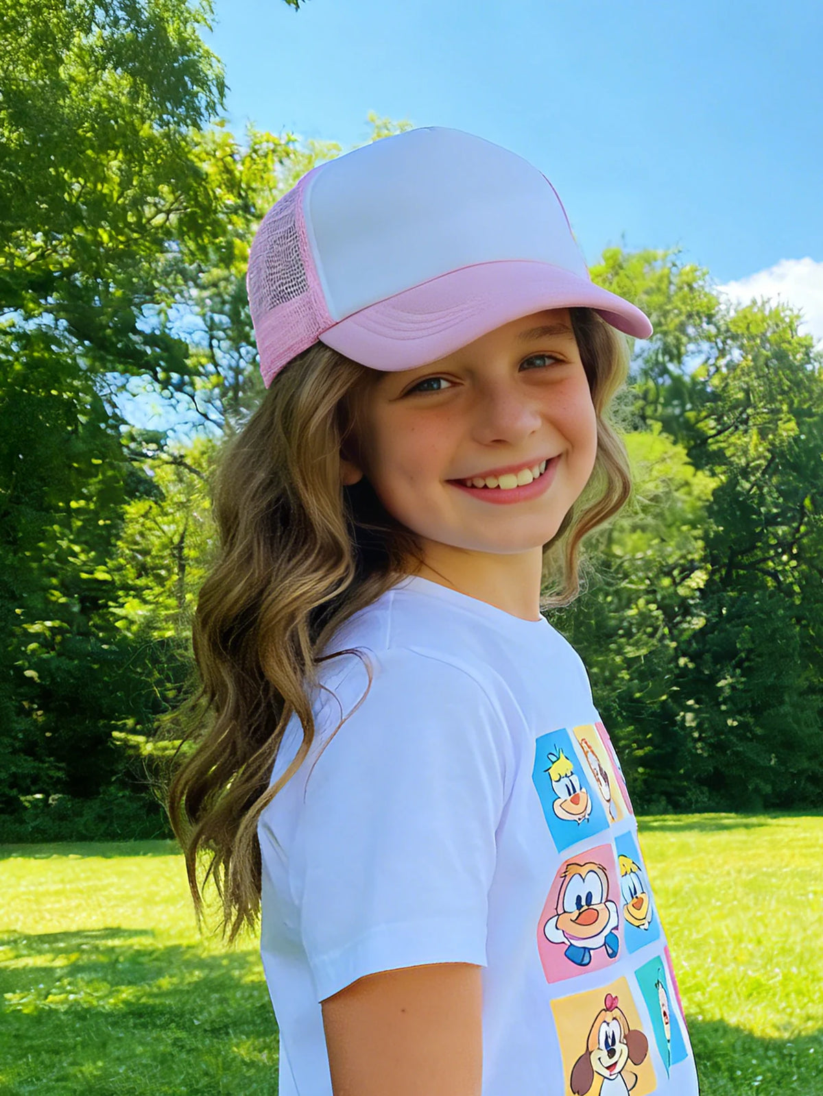 1pc solid color children's hat, suitable for boys and girls, baseball cap, sun hat, suitable for outdoor activities and daily we