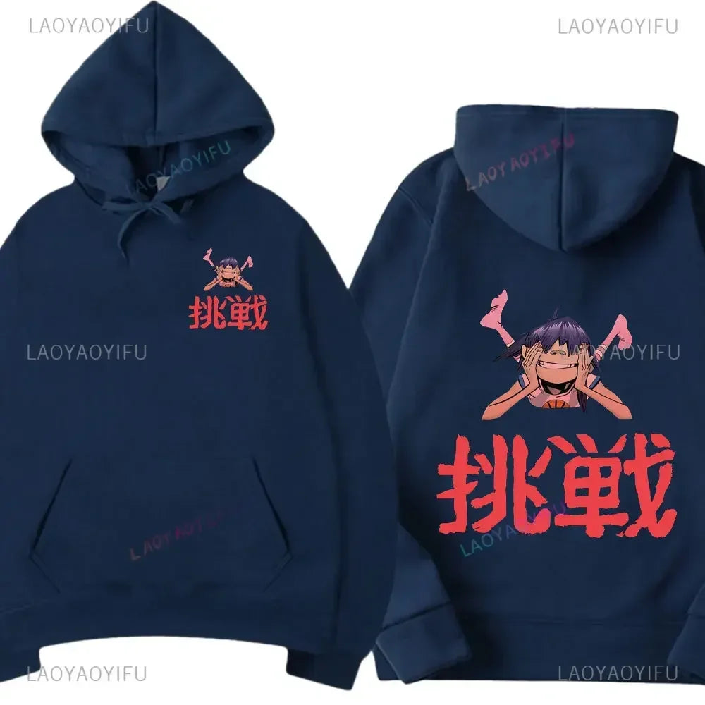 Funny Music Band Gorillaz Demon Days Hoodie Boy Crazy Hoodied Round Collar Long Sleeve T Shirts Clothing Casual Graphic Hoody