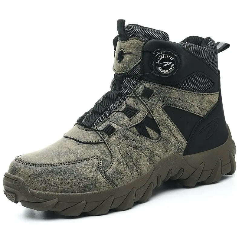 New Men's Safety Boots Work Boots Anti-smashing Anti-puncture Men Boots High Top Outdoor Safety Shoes Protective Steel Toe Shoes