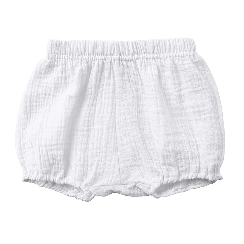 Baby PP Shorts Girls Boys Summer Short Pants for Toddler Kids Cotton Linen Solid Color Bloomers Pants Casual Children's Clothing