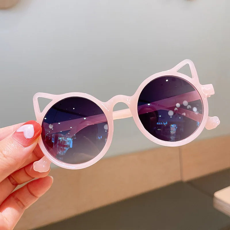 Kids Sunglasses Baby Girls Boys Cute Cartoon Animal Ears Sun Glasses Outdoor Sun Protection Classic Vintage Children Sunglasses