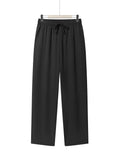 Men's Casual Straight Trousers Summer Autumn Breathable Solid Color Long Pants Drawstring Fitness Sweatpants Men Streetwear