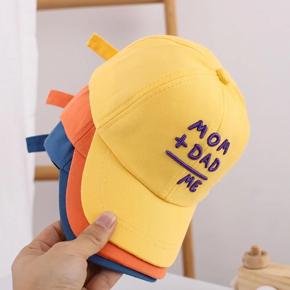 Fashion MOM+DAD=ME Embroidery Baseball Caps Cute Spring Autumn Kids Baseball Hats Adjustable Children's Cap For Boys Girls