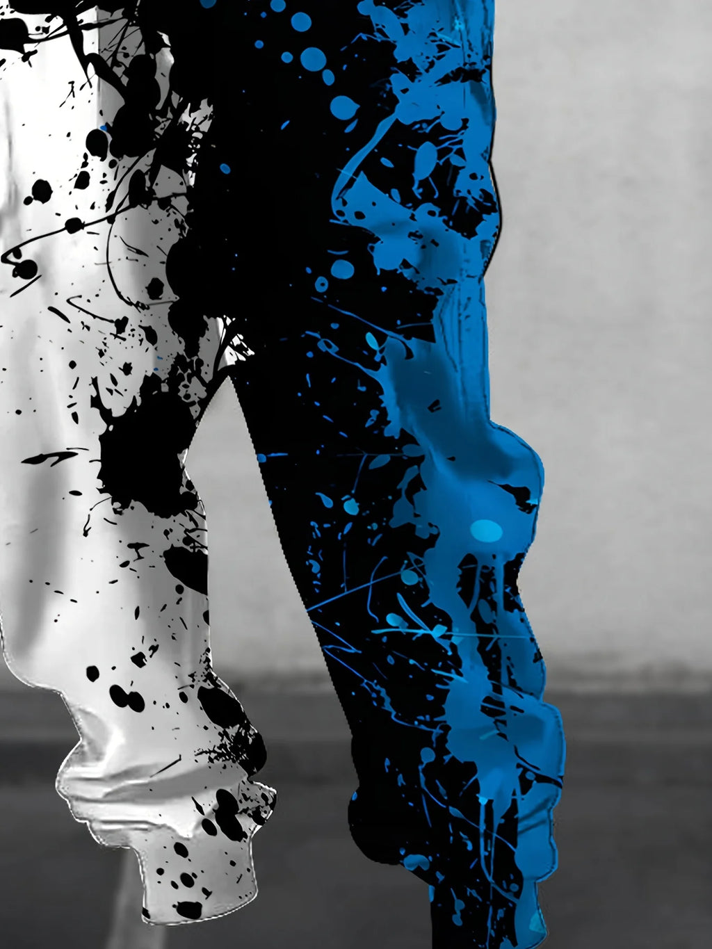 Men's and Women's Universal Sports Pants with Fashionable 3D Color Splashed Ink Printing, Versatile Sports and Fitness Fashion