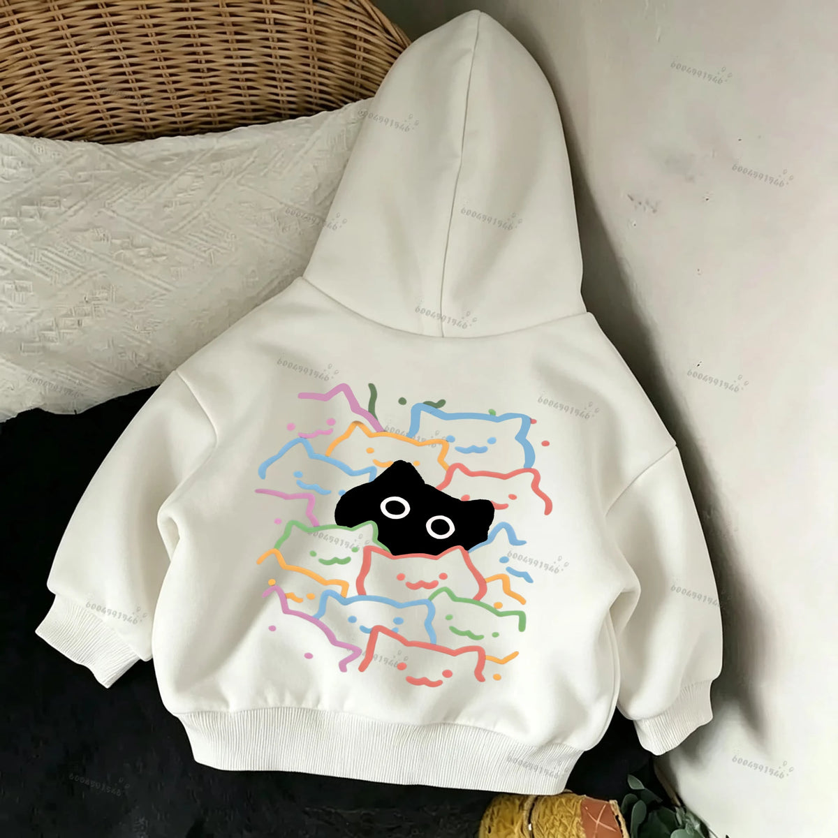 Spring, Autumn and Winter Children'sComfortable Hooded Sweatshirt-Boys' and Girls' Casual FestivalCartoon Print Pullover Sweater