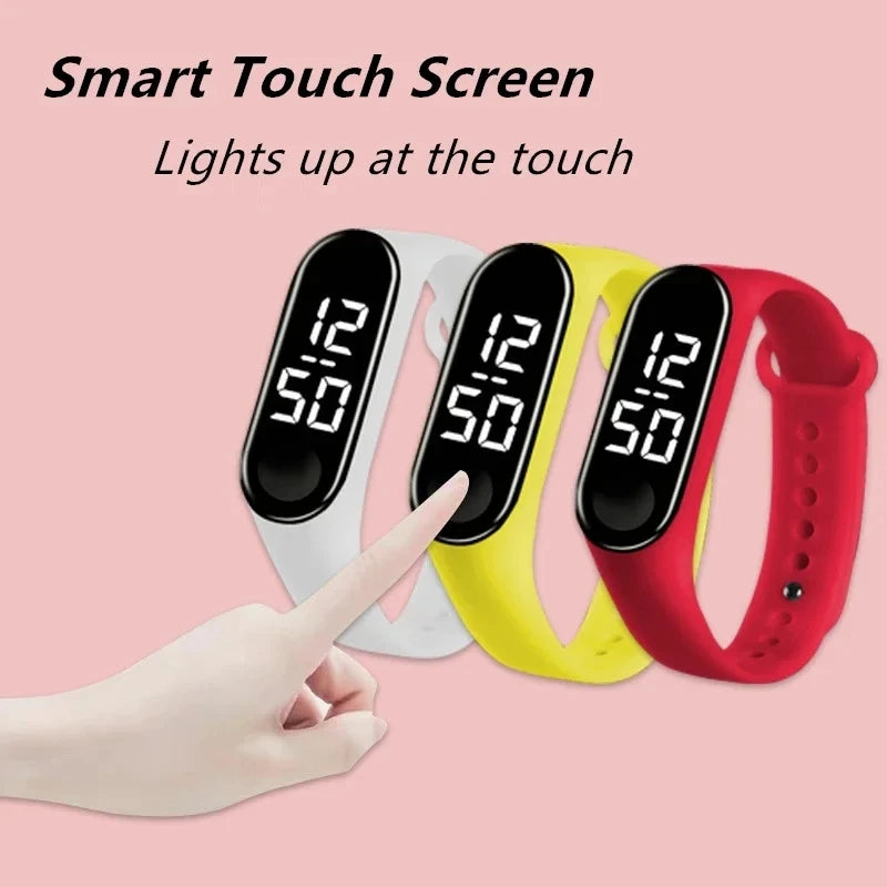 Fashion Children Watches For Boys Girls Electronic Bracelet Sports Touch LED Cartoon Doll Kids Watch Women Waterproof Clock