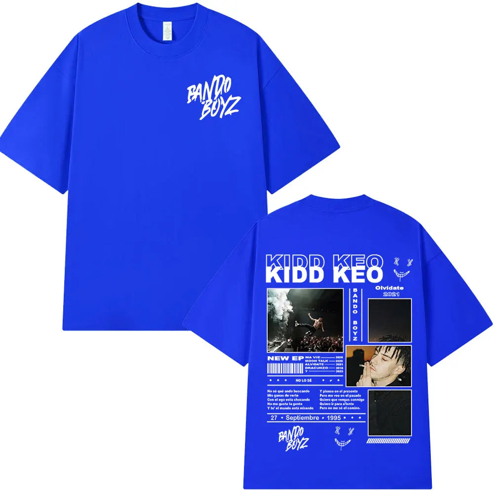 Rapper Kidd Keo Bando Boyz Tour Merch T-shirts Men Women Fashion Hip Hop Street T-shirt Summer Casual Cotton Oversized T Shirts