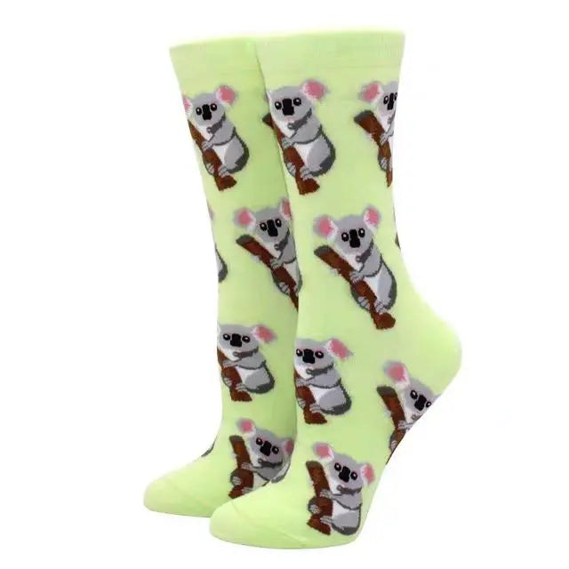 Cute Women Socks Cartoon Animal Food Fruit Socks  Kawaii Funny  Trendy Socks Happy Harajuku Casual Socks Autumn Spring Stocking
