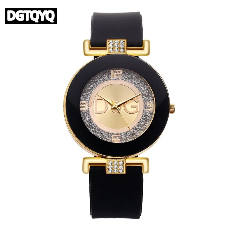 DGTQYQ Luxury Fashion Ladies Watch Red Silicone Diamond Men Digital Quartz Watches for Women reloj para mujer montre femme #50