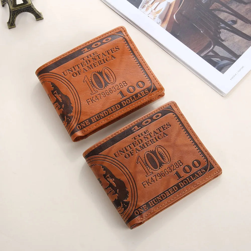 Men's Wallets With PatternWallet Male PU Leather Walet Photo Card Holder Fashion Large Capacity Wallet Purse Bag