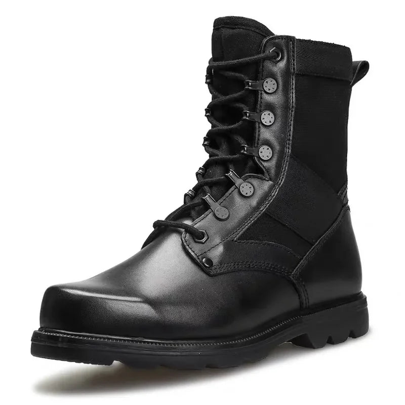 Winter Men's Security Boots Forces High Boots Outdoor Sport Male Shoes Climb Mountains Cross Country Steel Head Safety Boots