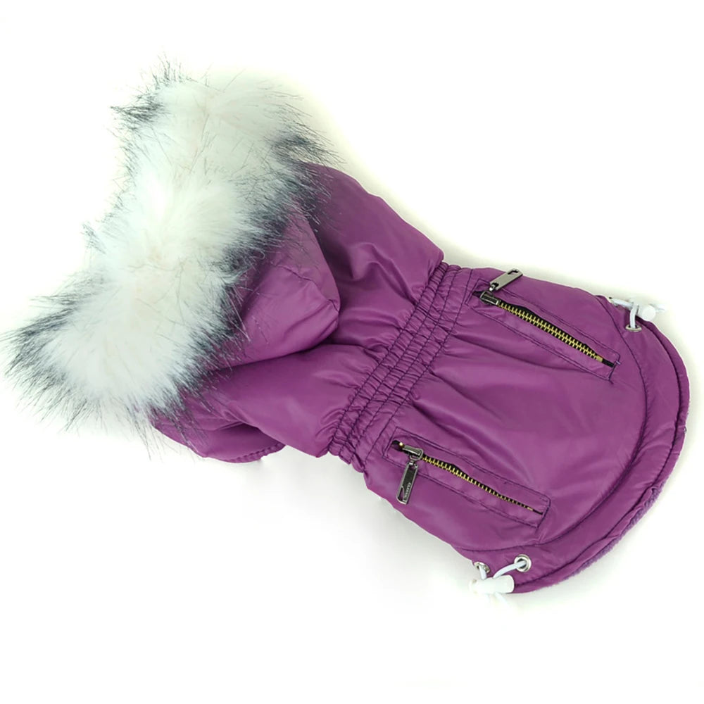 Winter Dog Clothes Warm Hooded Puppy Dog Cat Coat Jackets for Small Dogs Pet Down Parkas Chihuahua Pug French Bulldog Clothing
