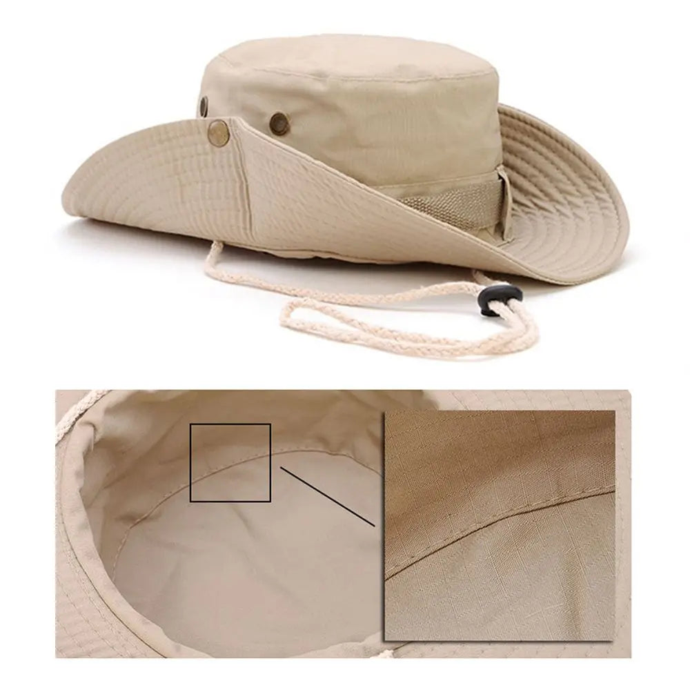 Men's Bucket Hats Women Hiking Camping Wide Brim Fishing Cap Boonie Hat Men's Bucket Hats Sun Hat