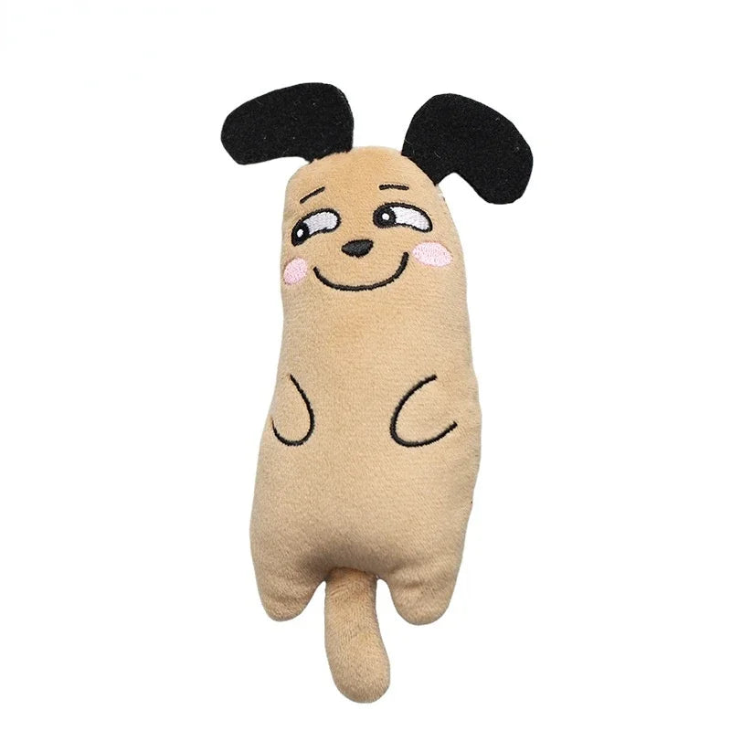 Pet Kitten Chewing Toy Funny Cute Plush Toy Teeth Grinding Catnip Cat Toys Interactive Claws Thumb Bite Cat Mint For Cats Hot
