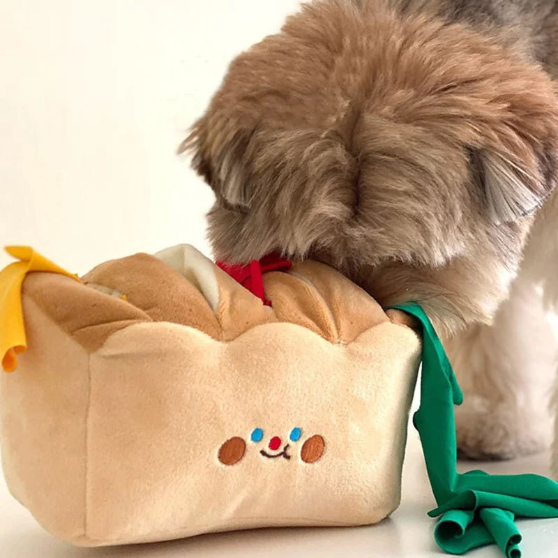 Pet Snuffle Toy with Crinkle Paper Hide Treats Interactive Puzzle Toys Anxiety Relief Pet Toys for Mental Stimulation &Boredom
