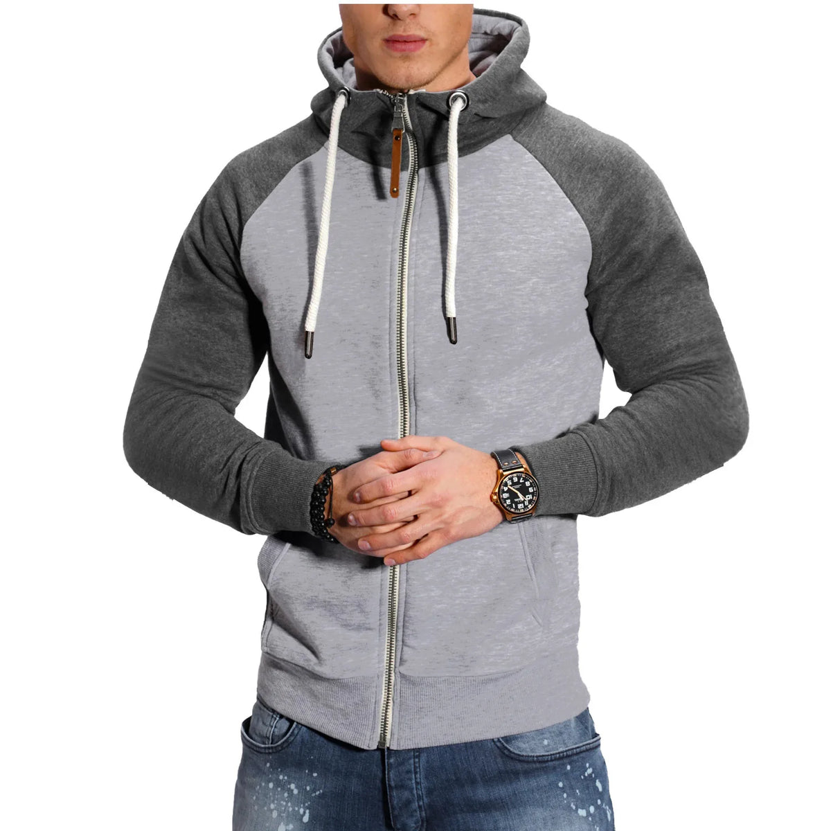 Autumn Winter New Hoodies For Man Clothes Fashion Casual Velvet Warm Zipper Hooded Pullover Outdoor Running  Hoodies Sweatshirt