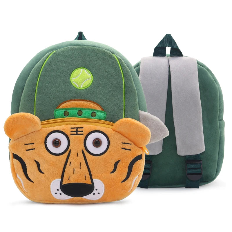 Cute Children's Backpack Plush Material Backpack for Boys and Girls Cartoon Animal Games Series Schoolbag Baby Backpack2-4 Years
