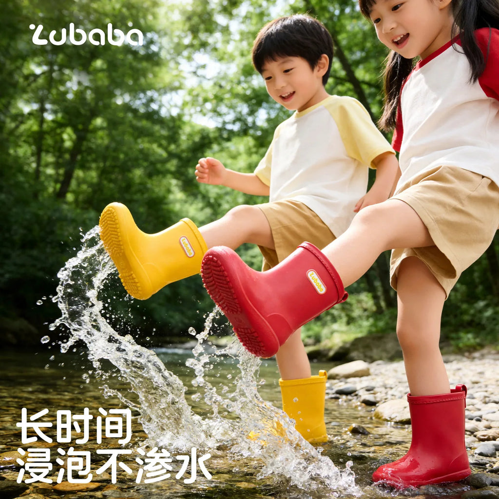 New Children Suitable Outdoor Water Play Waterproof Rain Shoes Rain Boots Rain Boots with Non-slip Soft Soles Kids Water Shoes
