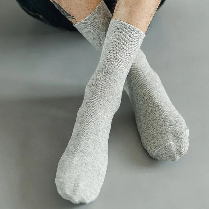 Plus Large Size Man Short Socks Business Cotton Solid Loose Elderly People Sweat-Absorbing Anti-Bacterial Breathable Warm Socks