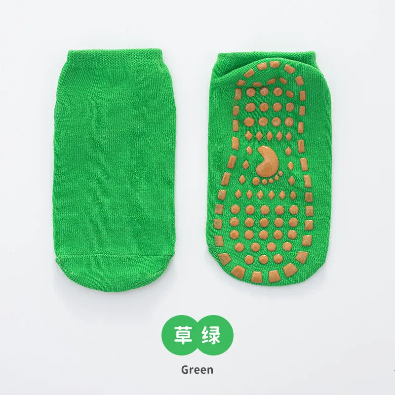 Kids Adults Anti-Slip Floor Socks Parent-Child Trampoline Cotton Breathable Socks Elasticity Sports Boys Girls Outside Children