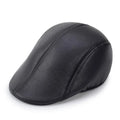 Beret hats for men, wholesale of leather fedora hats for middle-aged and elderly people, winter leather forward hats for both me