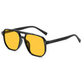 Women Men Square Sun Glasses Retro Polygon Sunglasses Female Black Vintage Fashion Ladies Oculos De Sol Double Beam Eyeglasses