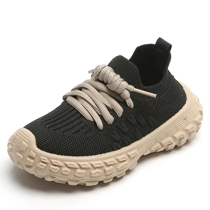 Children Sports Shoes Breathable Mesh Shoes Boy Casual Shoes Knitted Girls Kids Sneakers Soft Bottom Baby Shoes Toddler Sneakers
