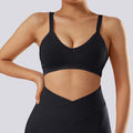 Backless Sportswear Woman Gym Sports Bra Seamless Underwear Woman  Inner Padded Yoga Vest Bralette Push Up Yoga Bra Female