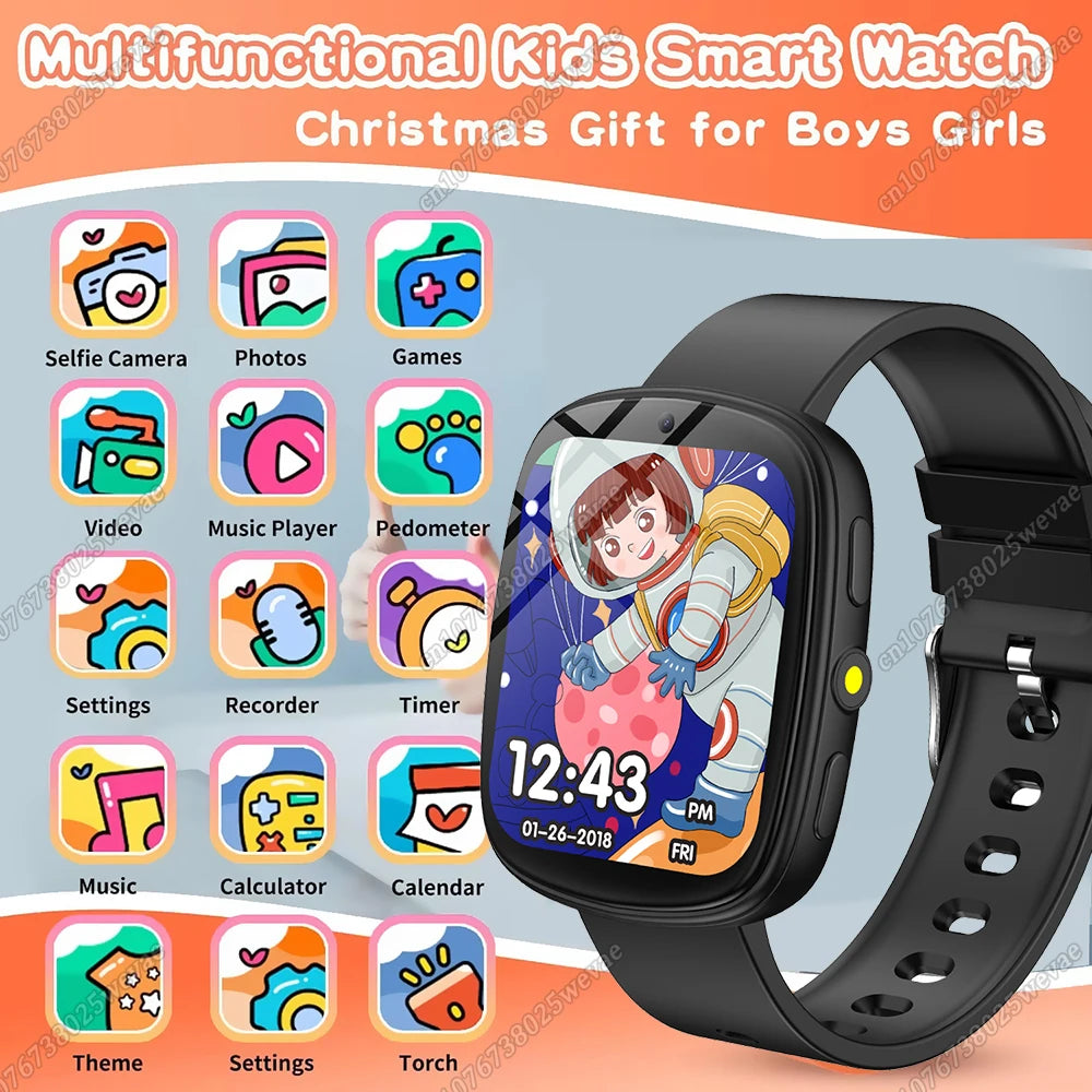 Kids Games Smartwatch 1.56 ''HD Screen Camera 22 Interesting Games Sleep Monitor Alarm Clock Calculator Watch For Children Gifts