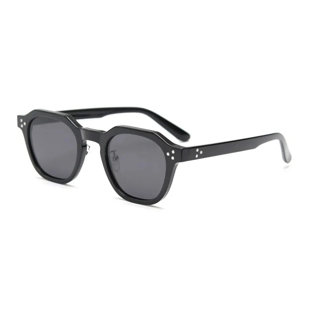 Polarized Sun Glasses for Women Mens TR90 Square Polygon Vintage Sunglasses with Thick Frame Luxury Brand Design Retro Eyewear