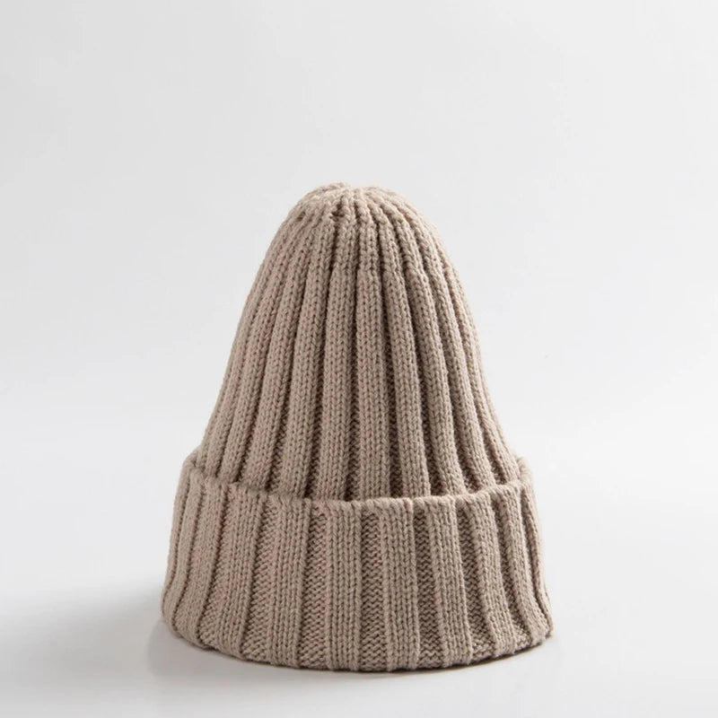Kids Winter Knitted Hats for Newborn Boys Crochet Bonnet Toddler Baby Girl Beanie Children Warmer Stuff Solid Color 1-6 years