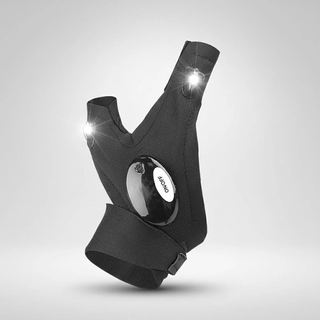 LED Flashlight Gloves for Men Christmas Gifts Fishing Camping Hiking Night Running Repairing Cars Outdoor Activities