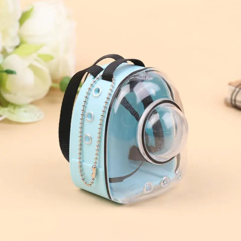 Dollhouse Adornment of Mini Backpack Cat Pet: Micro Landscaping Model, Pretend Play Toys.