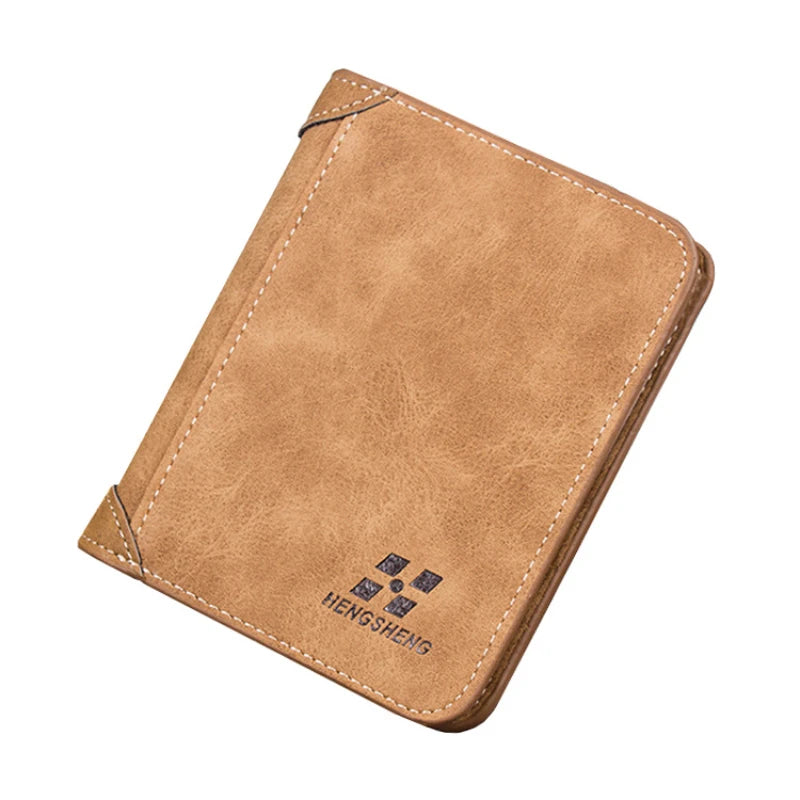 Men's Wallets European and American Retro Wallets Thin Fashion Casual Nubuck Leather Horizontal and Vertical Men's Wallets