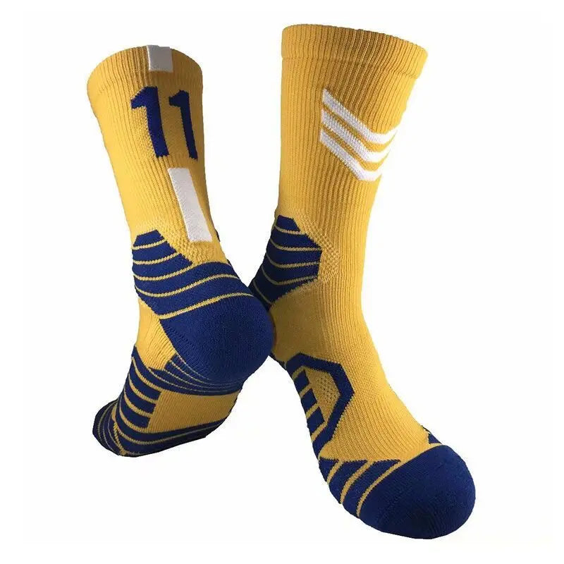 Professional Star Basketball Socks Adults Kids Number 23 Elite Towel Bottom Sports Socks Non-slip Breathable Durable Socks