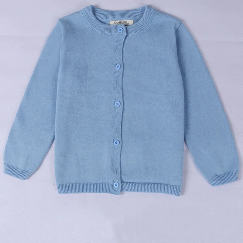 Girls Cardigan Baby Children Knitted Cardigan Sweater Boys Girls Candy Color Clothing Kids Spring Autumn Outer Wear