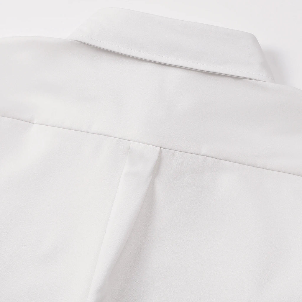 White Shirt Kids Girls School Graduation Birthday Wedding Daily Tops Casual New Style Clothes  Long Sleeve 8 to 14 year